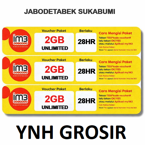 Voucher Indosat UNLIMITED 2GB 28HR JABODETABEK SUKABUMI
