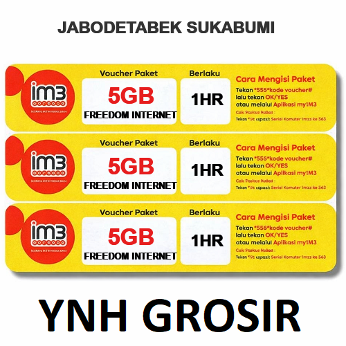 voucher indosat FREEDOM INTERNET 5GB 1HR JABODETABEK SUKABUMI